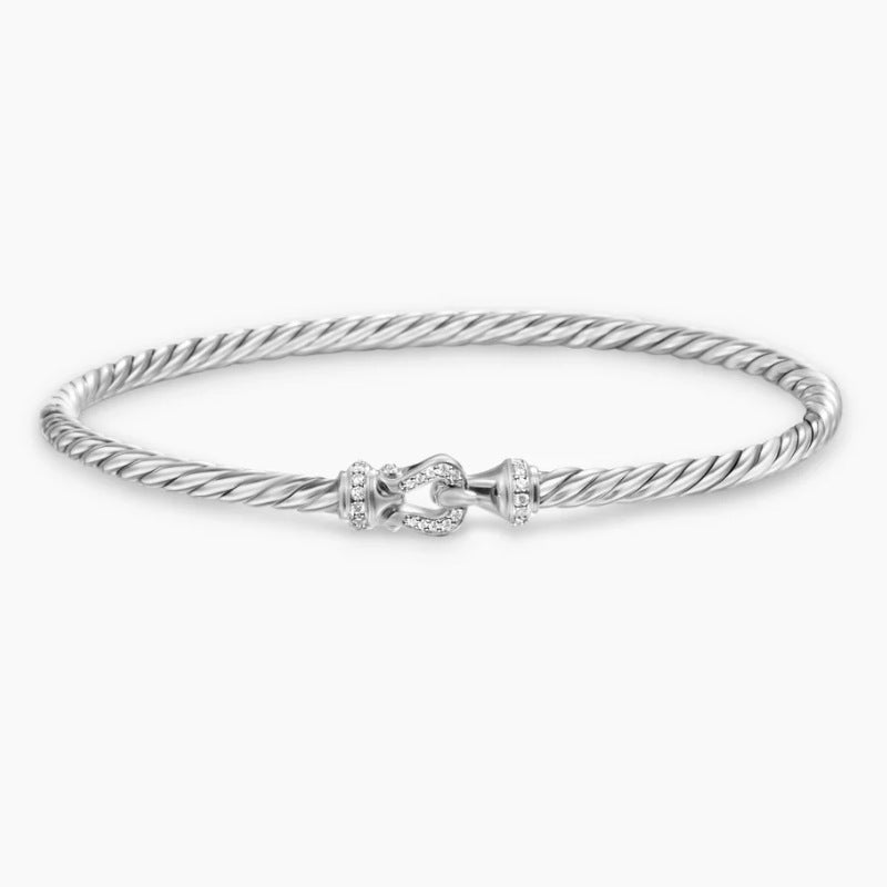 David yurm2n 3mm bangle with diamond lock