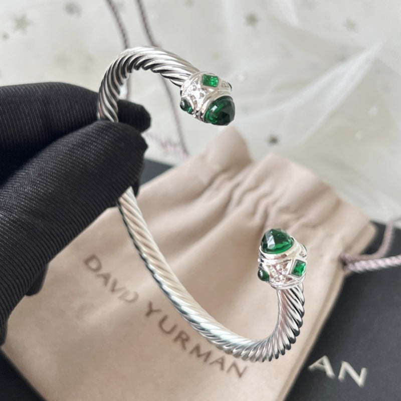 D2vid yurman 5mm bangles with colorful crystal