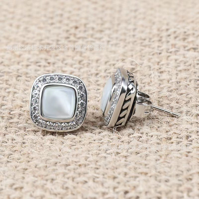 David Yurm2n crystal earring studs