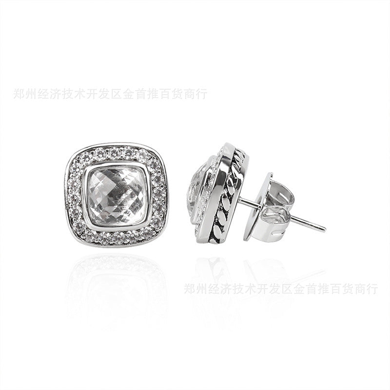 David Yurm2n crystal earring studs