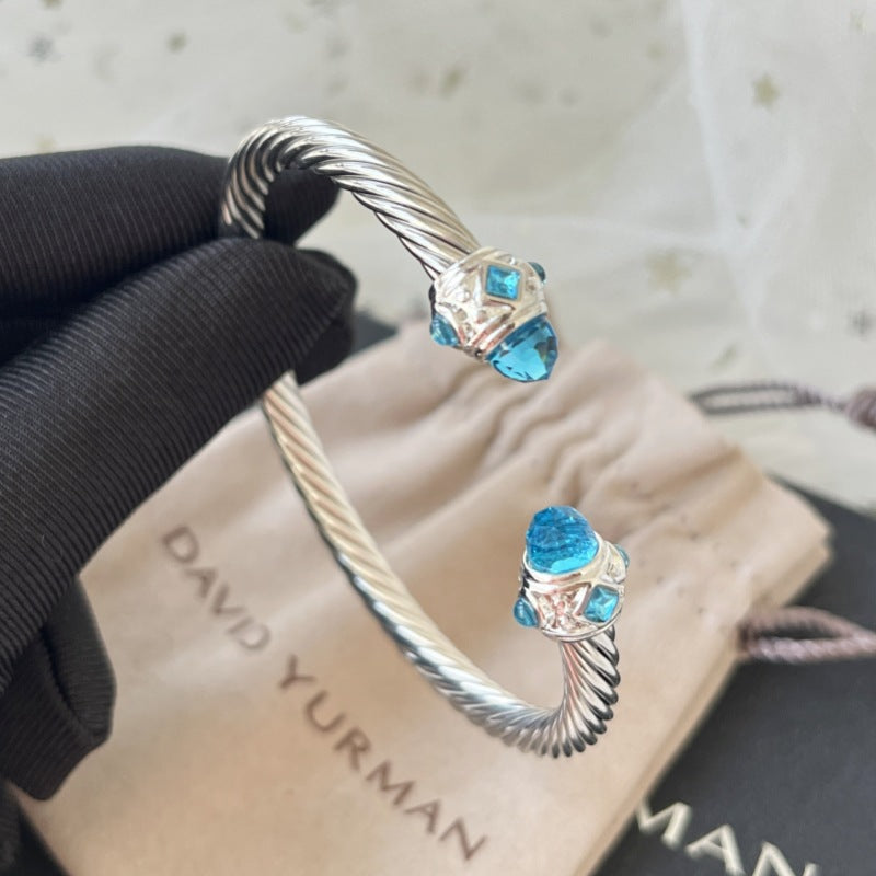 D2vid yurman 5mm bangles with colorful crystal