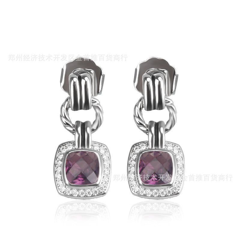 David yurm2n earrings with different crystal