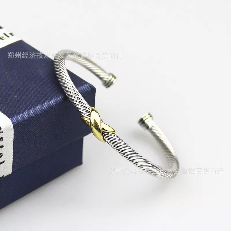 D2vid yurman 4mm bangle with crossing
