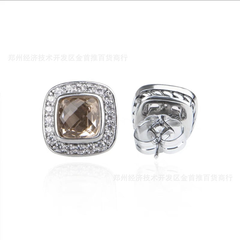 David Yurm2n crystal earring studs