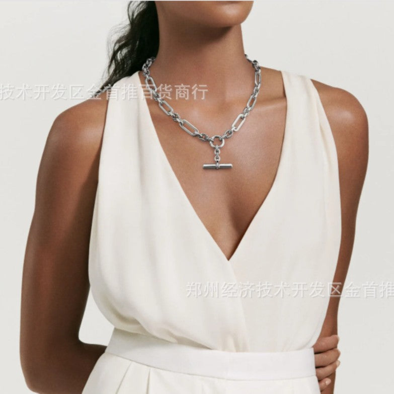 David Yurm2n chain necklace with OT lock