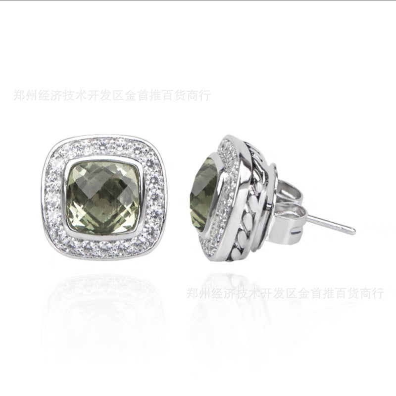 David Yurm2n crystal earring studs