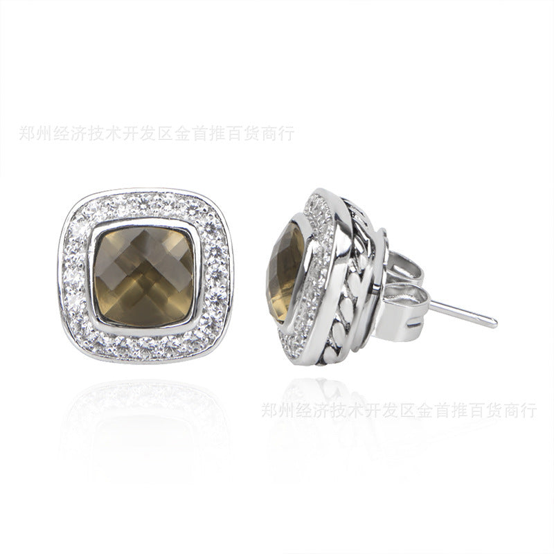 David Yurm2n crystal earring studs