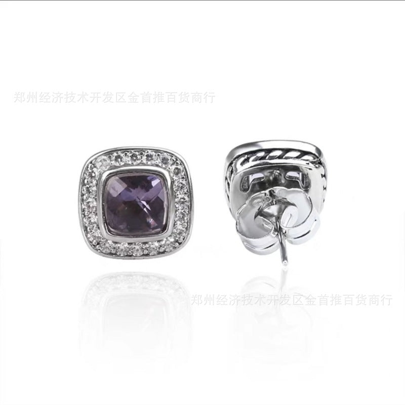David Yurm2n crystal earring studs