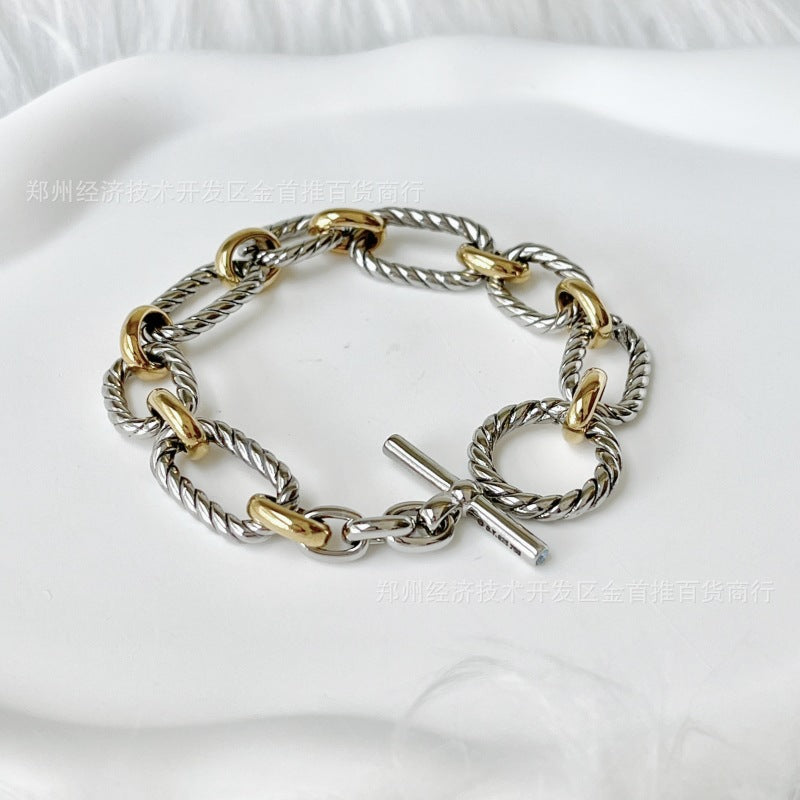 David yurm2n chain bracelet 19cm with OT lock