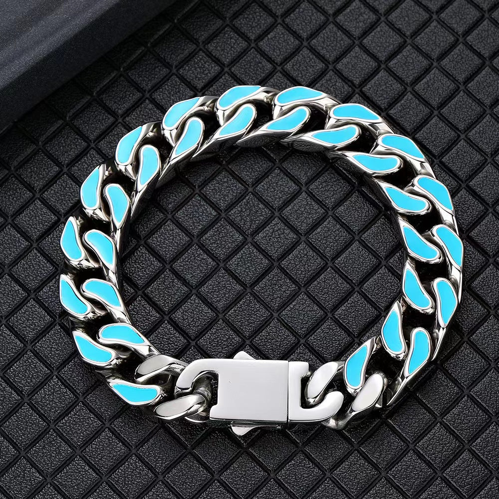 Chunky Titanium Stainless LUMINOUS Steel Bracelet