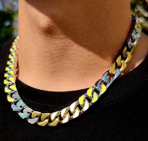 Chunky Titanium Colorful Stainless Steel Necklace