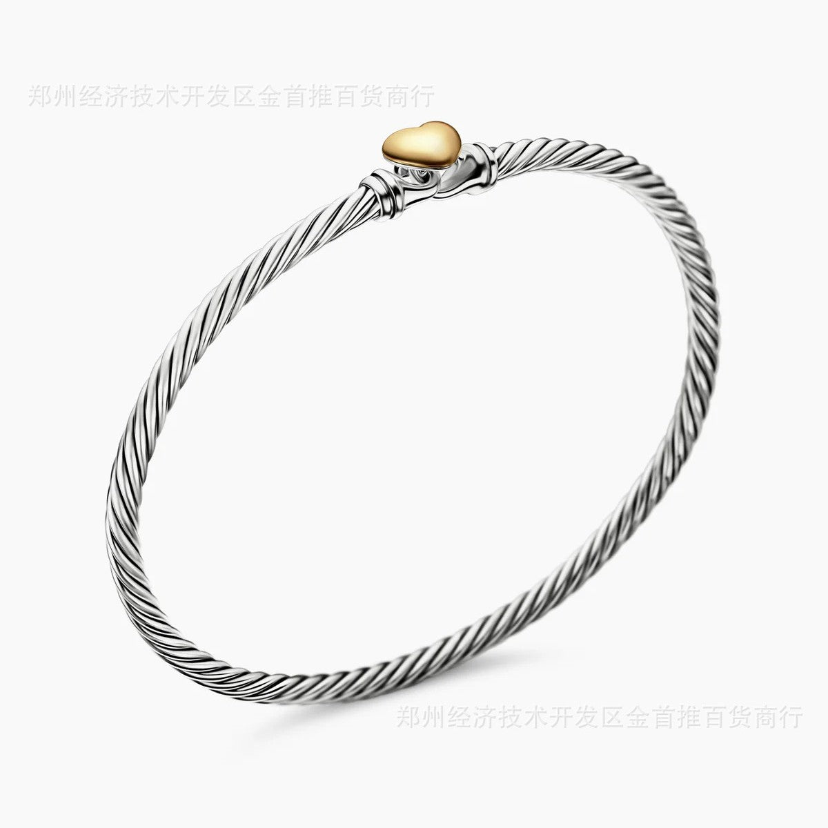 Dav1d yurman 3mm bangles with heart lock