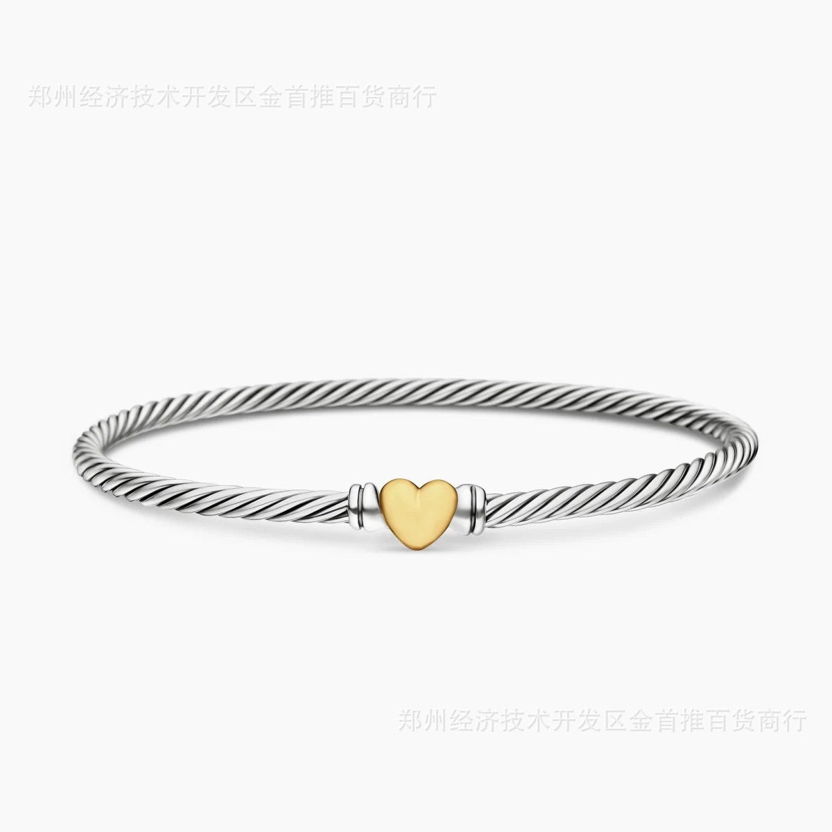 Dav1d yurman 3mm bangles with heart lock