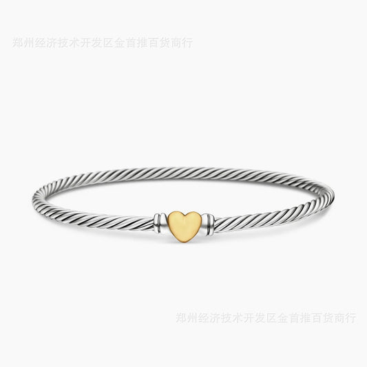Dav1d yurman 3mm bangles with heart lock