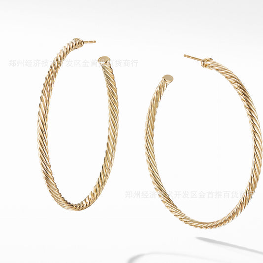 David yurman hoop earrings with 5.8cm diameter